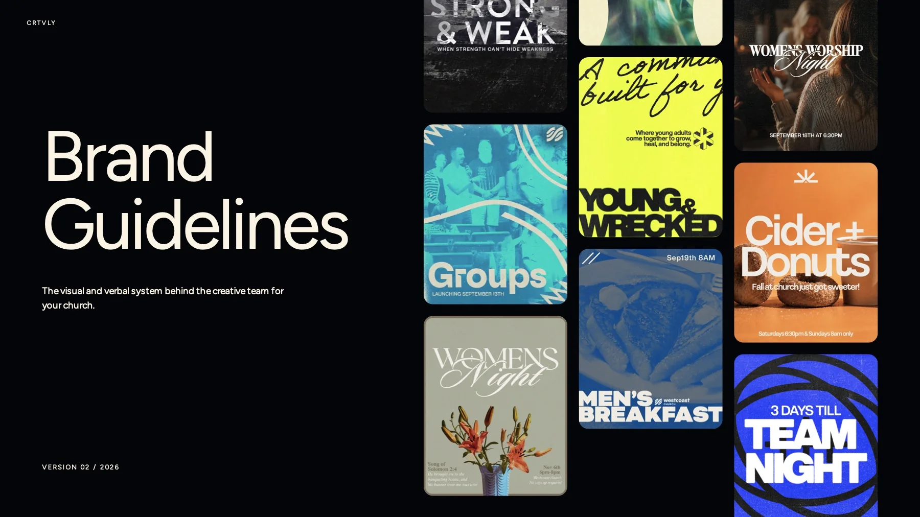 CRTVLY brand guidelines cover